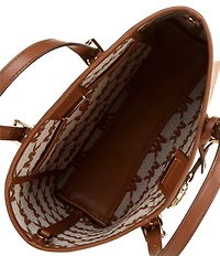 Michael Kors Quinn Small East West Stripe Tote Crossbody Bag