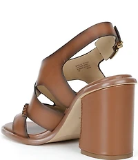 Michael Kors Raven Burnished Leather Ankle Strap High Heel Sandals