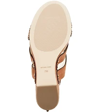 Michael Kors Raven Suede Ankle Wrap Wedge Sandals