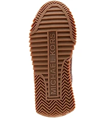 Michael Kors Rhodes Rhinestone Embellished Leather Lace Up Trainer Sneakers