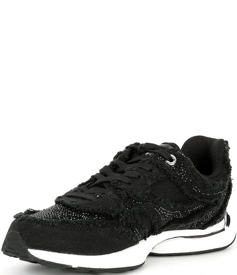 Michael Kors Riley Canvas Lace Up Sneakers