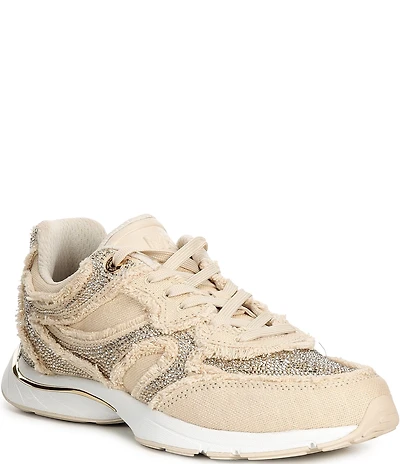 Michael Kors Riley Canvas Lace Up Sneakers