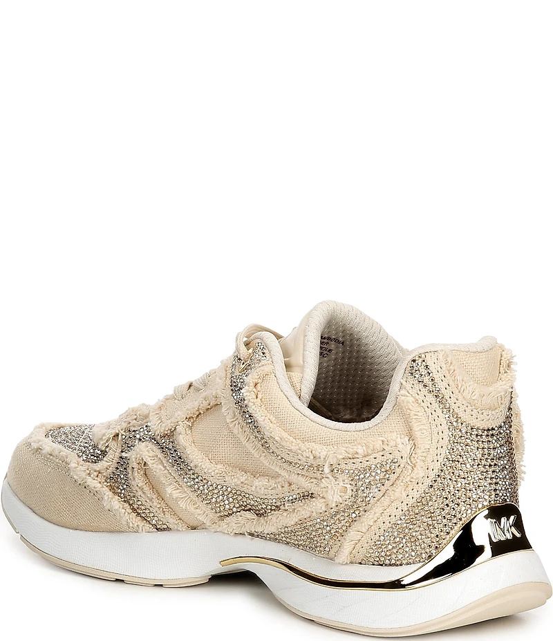 Michael Kors Riley Canvas Lace Up Sneakers