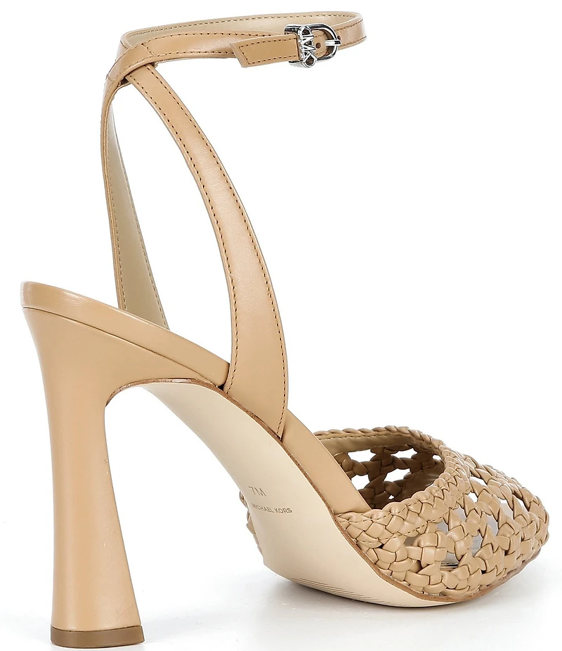 Michael Kors Rosie High Braided Ankle Strap Peep Toe Sandals