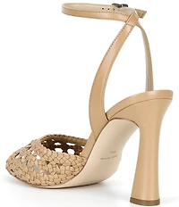 Michael Kors Rosie High Braided Ankle Strap Peep Toe Sandals