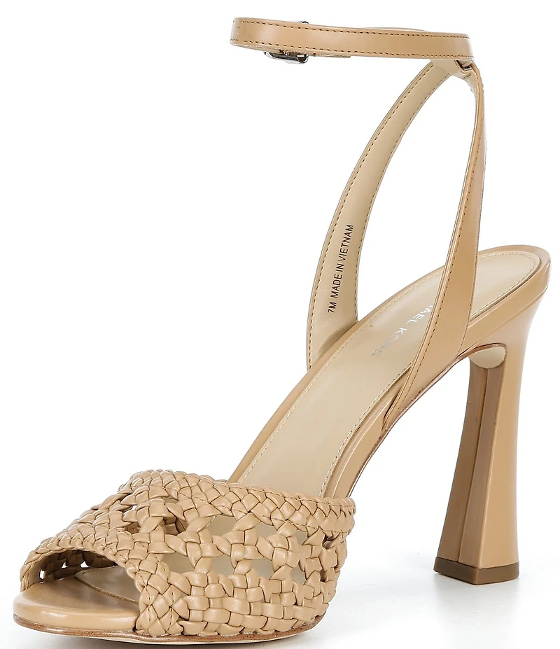 Michael Kors Rosie High Braided Ankle Strap Peep Toe Sandals