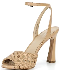 Michael Kors Rosie High Braided Ankle Strap Peep Toe Sandals