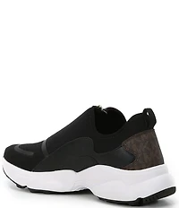 Michael Kors Sami Mesh Signature Logo Trainer Wedge Zip Sneakers