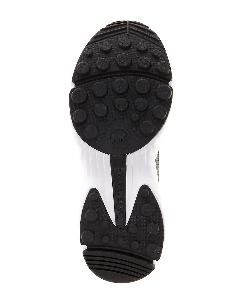 Michael Kors Sami Mesh Signature Logo Trainer Wedge Zip Sneakers