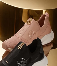 Michael Kors Sami Mesh Signature Logo Trainer Wedge Zip Sneakers