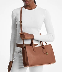 Michael Kors Scarlett Medium Leather Satchel Bag