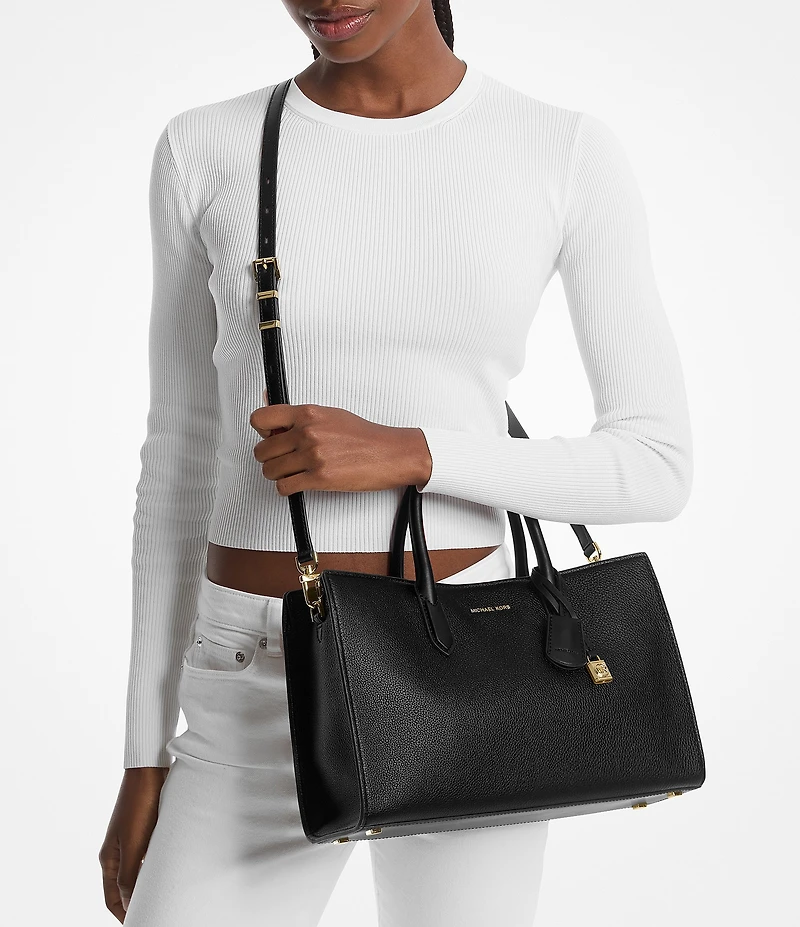 Michael Kors Scarlett Medium Leather Satchel Bag