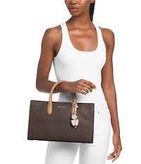 Michael Kors Scarlett Medium East West Top Zip Satchel Bag