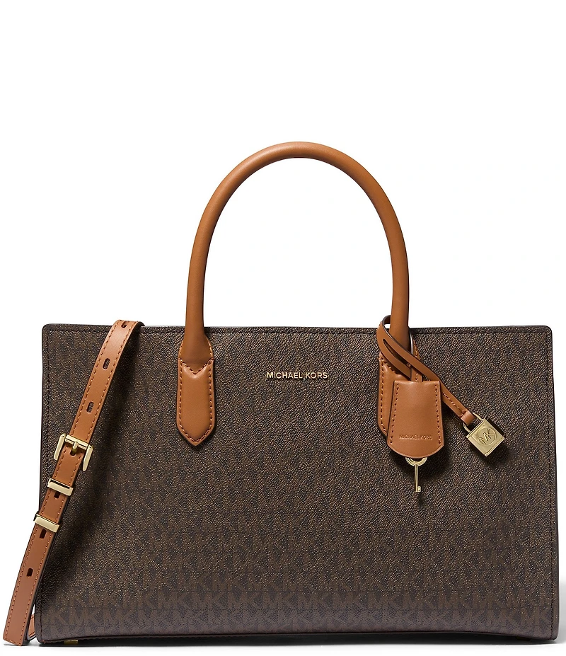 Michael Kors Scarlett Medium Signature Logo Satchel Bag