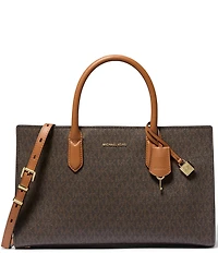 Michael Kors Scarlett Medium Signature Logo Satchel Bag