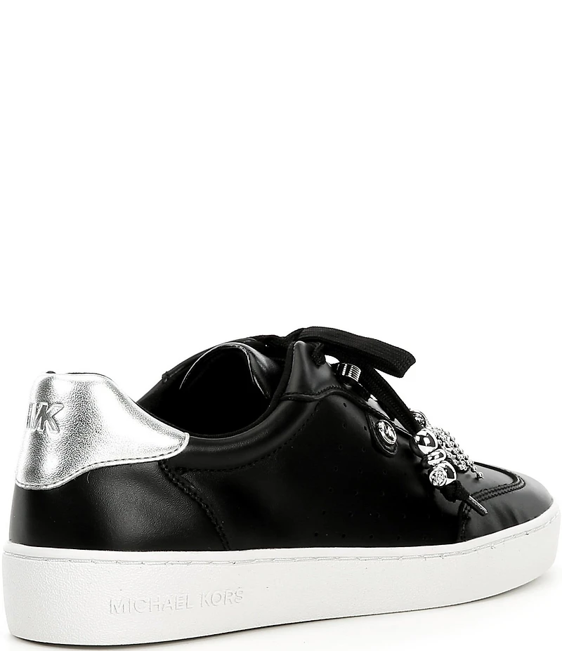 Michael Kors Scotty Leather Charm Hardware Perforated Sneakers