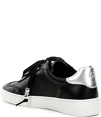 Michael Kors Scotty Leather Charm Hardware Perforated Sneakers