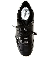 Michael Kors Scotty Leather Charm Hardware Perforated Sneakers