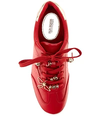 Michael Kors Scotty Leather Charm Hardware Perforated Sneakers