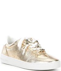 Michael Kors Scotty Leather Charm Hardware Perforated Sneakers