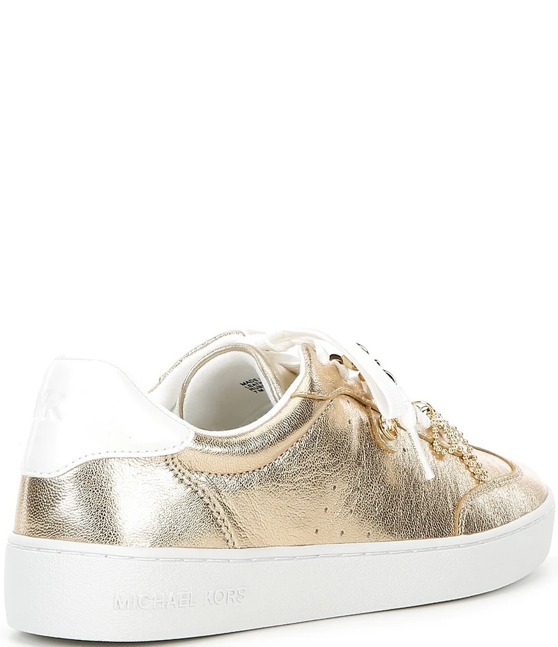 Michael Kors Scotty Leather Charm Hardware Perforated Sneakers