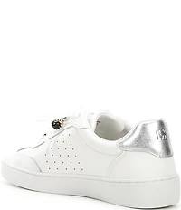 Michael Kors Scotty Leather Charm Hardware Perforated Sneakers