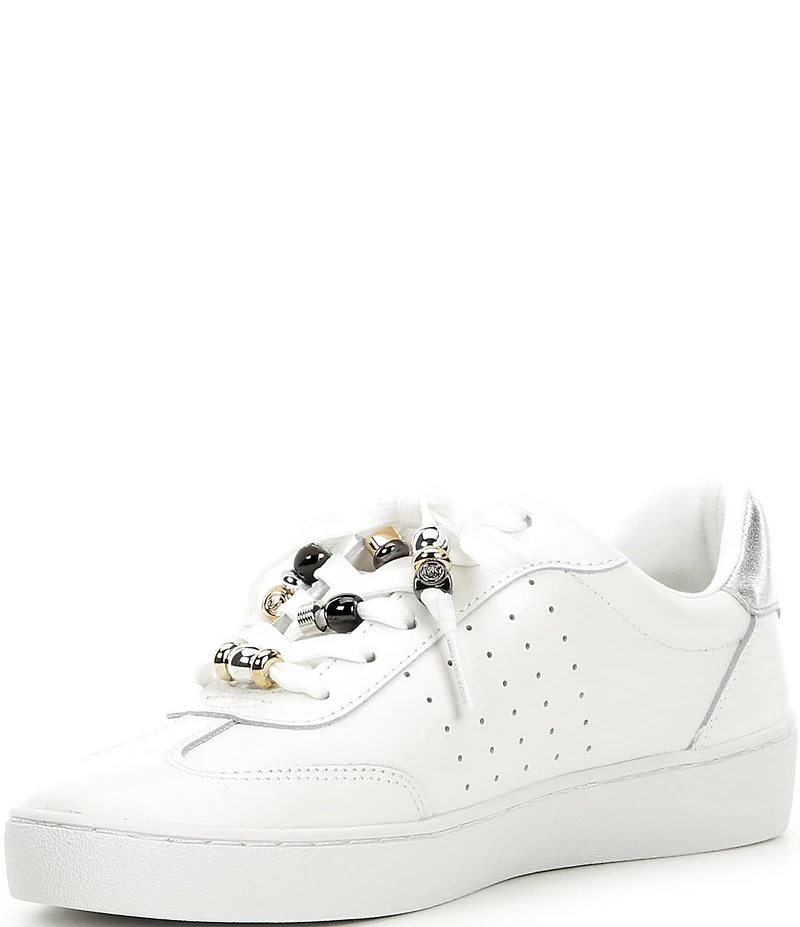 Michael Kors Scotty Leather Charm Hardware Perforated Sneakers