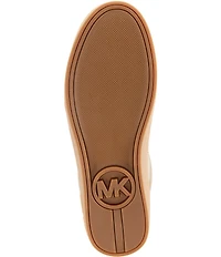 Michael Kors Scotty Leather and Suede Rhinestone Embellished Lace Up Sneakers