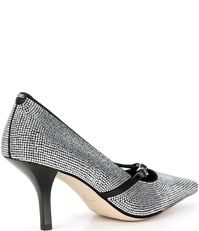 Michael Kors Selina Microsuede Rhinestone T-Strap Stiletto Pumps