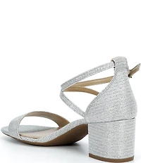 Michael Kors Serena Sparkle Ankle Wrap Block Heel Dress Sandals