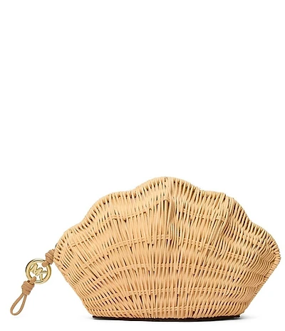 Michael Kors Shelly Small Shell Rattan Clutch