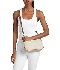 Michael Kors Signature Jet Set Medium Convertible Pouchette Crossbody Bag
