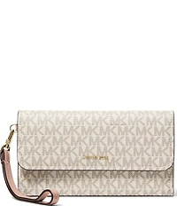 Michael Kors Signature Jet Set Medium Flap Double Zip Wristlet