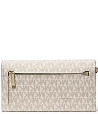 Michael Kors Signature Jet Set Medium Flap Double Zip Wristlet