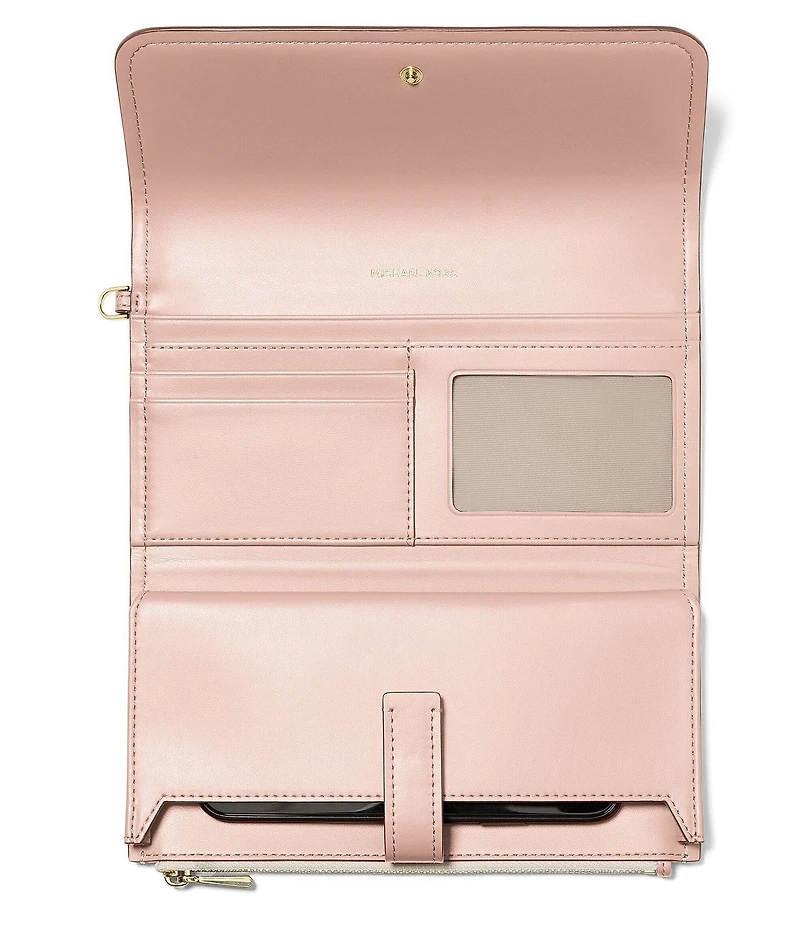 Michael Kors Signature Jet Set Medium Flap Double Zip Wristlet