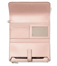 Michael Kors Signature Jet Set Medium Flap Double Zip Wristlet