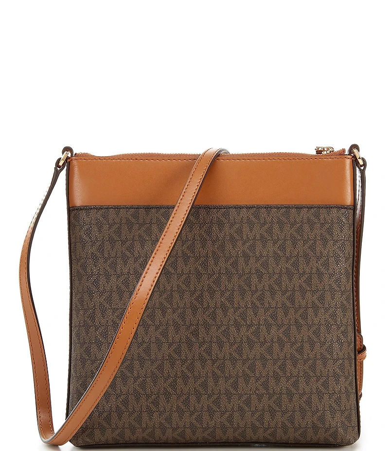 Michael Kors Jet Set Signature Logo Small Flat Crossbody Bag