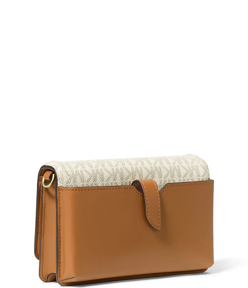 Michael Kors Signature Logo Jet Set Small Phone Crossbody Bag