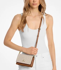 Michael Kors Signature Logo Jet Set Small Phone Crossbody Bag