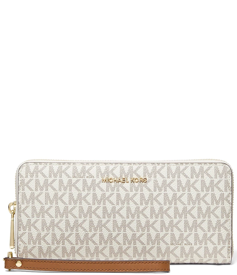 Michael Kors Signature Logo Jet Set Travel Continental Wristlet