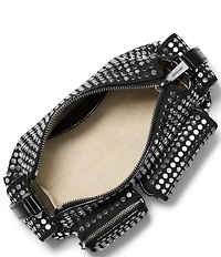 Michael Kors Dakota Small Suede Studded Pocket Crossbody Bag