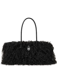 Michael Kors Small East-West Shearling Satchel Bag