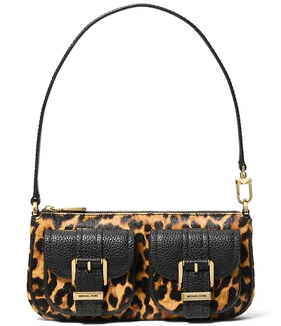 Michael Kors Small Zoe Cheetah Haircalf Convertible Pochette Shoulder Bag