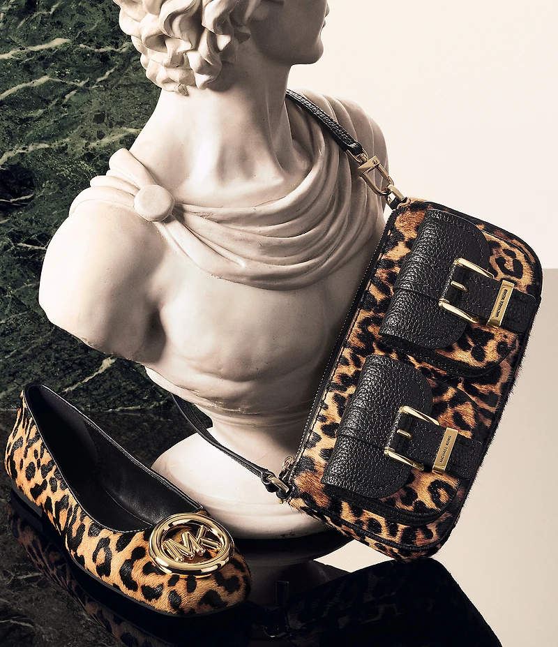 Michael Kors Small Zoe Cheetah Haircalf Convertible Pochette Shoulder Bag