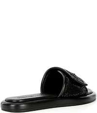 Michael Kors Suki Suede Crystal Embellished Slide Sandals