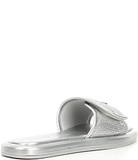 Michael Kors Suki Suede Crystal Embellished Slide Sandals