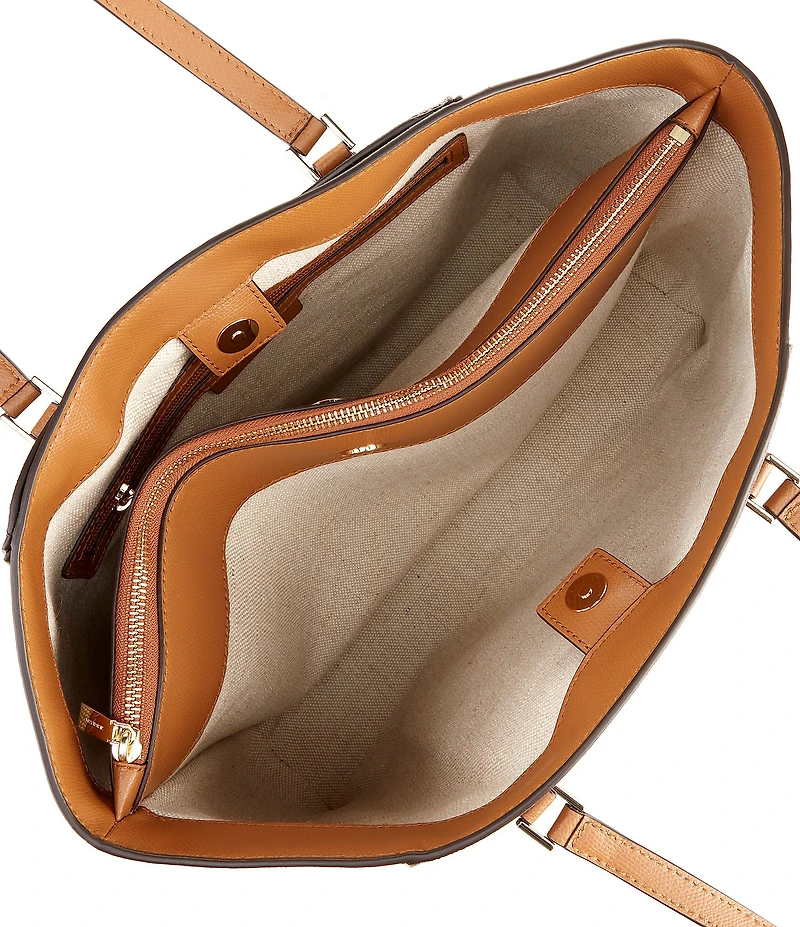 Michael Kors Taryn Large Signature Logo and Leather Tote Bag