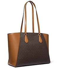 Michael Kors Taryn Large Signature Logo and Leather Tote Bag