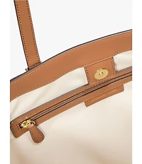 Michael Kors Taryn Large Signature Logo and Leather Tote Bag