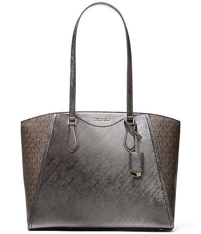 Michael Kors Taryn Metallic Large Multi-Function Tote Bag